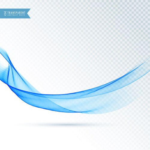 Abstract blue transparent wave background Vector Image