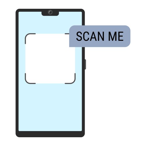 Qr code scanner on smartphone with scan message vektorbild