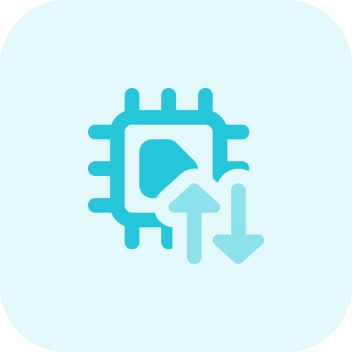 Utilizing a microprocessor to transfer data vektorbild