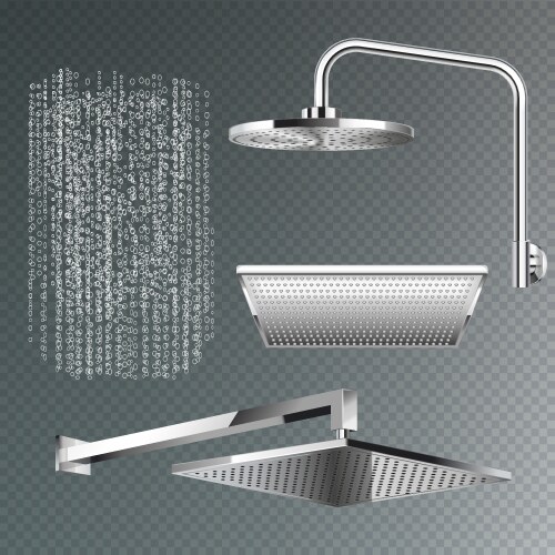 Shower system realistic icon Royalty Free Vector Image