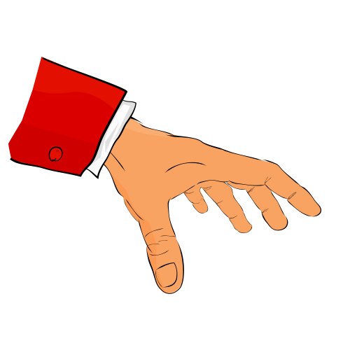 Hand - 6 holding and receive something set dp Vector Image