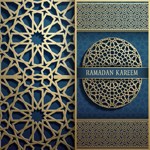 Ramadan Kareem Islamic Card Vector Image