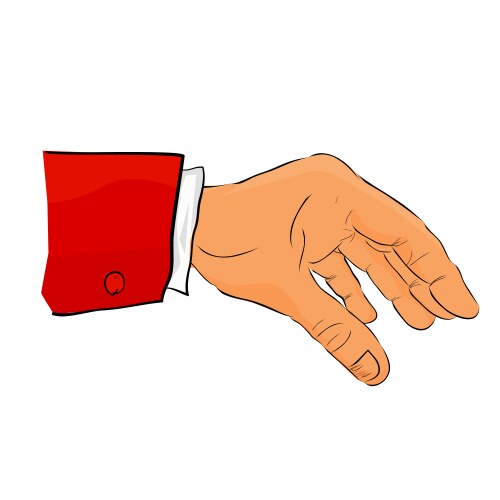 Hand - 6 holding and receive something set dp Vector Image