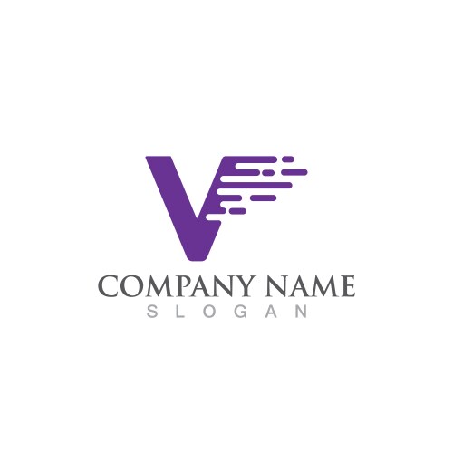 v letter logo and symbol vector image