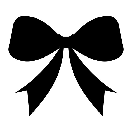 Black ribbon icon on white background Royalty Free Vector