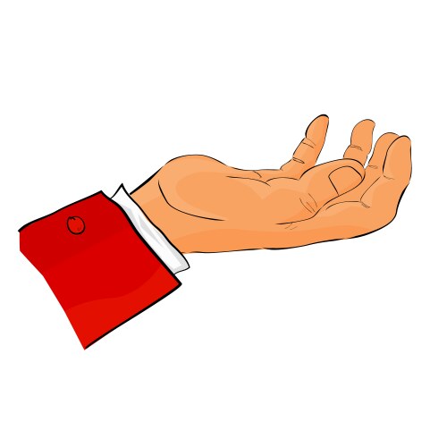 Hand - 6 holding and receive something set dp Vector Image