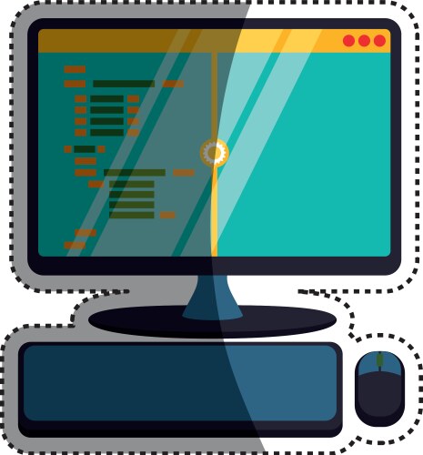 Html programming code vector image
