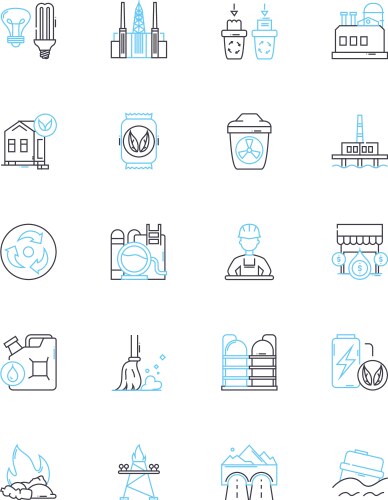 Agile development linear icons set iterative vector image
