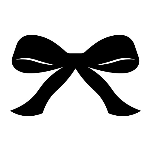 Black ribbon icon on white background Royalty Free Vector
