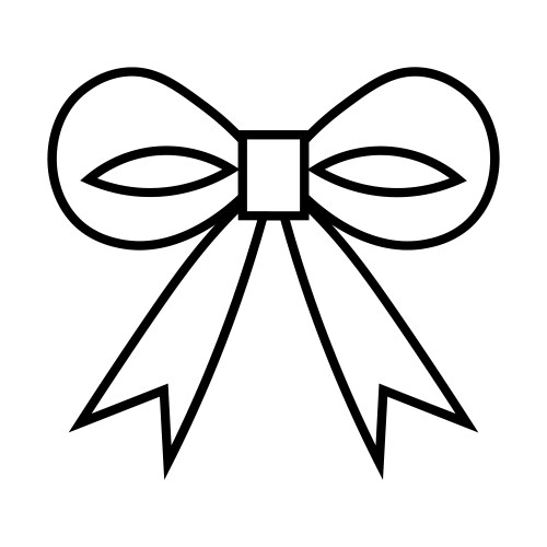 Black ribbon icon on white background Royalty Free Vector