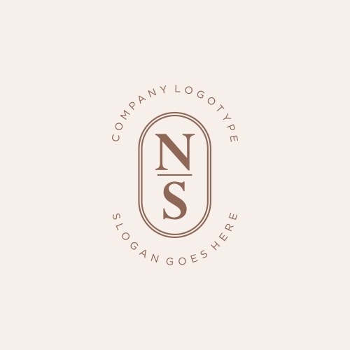 Initial nb letters beautiful floral feminine – Royalty-Free Vector ...