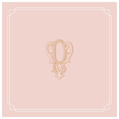 Elegant VP Monogram Wedding Logo Vector Image