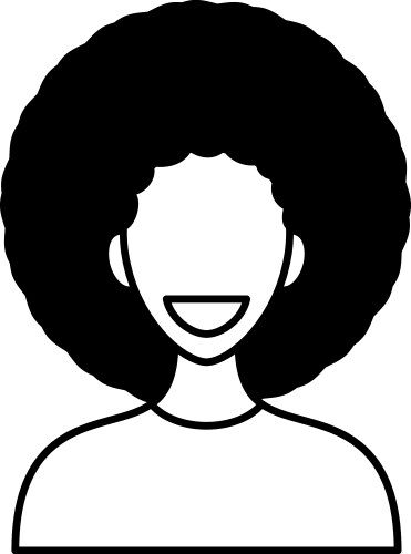 smile woman face avatar the of a happy girl vector