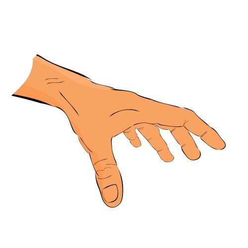 Hand - 6 holding and receive something set dp Vector Image