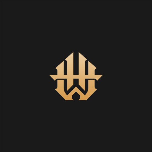 Gg logo monogram with gold colors and shield Vector Image