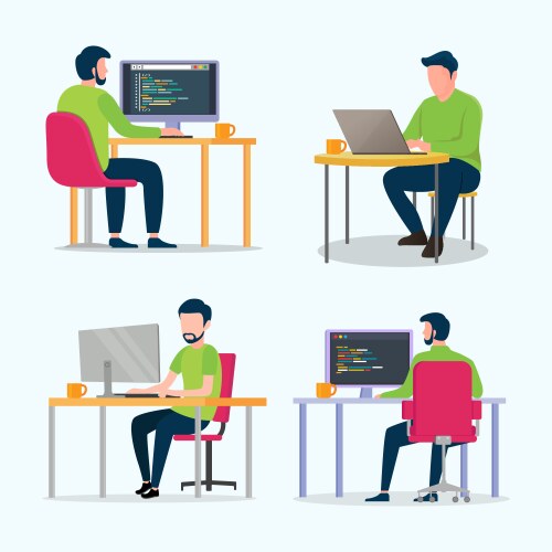 Programming web development design concept vektorbild