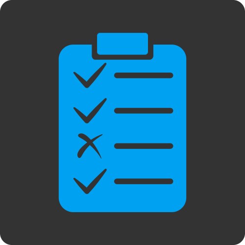 Task list icon from commerce buttons overcolor set vector image