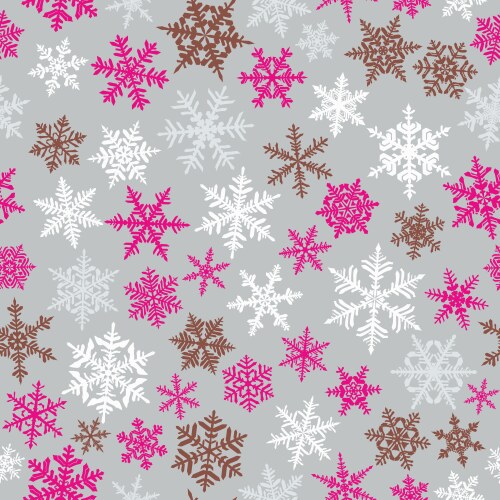 Christmas seamless pattern snowflakes vector image