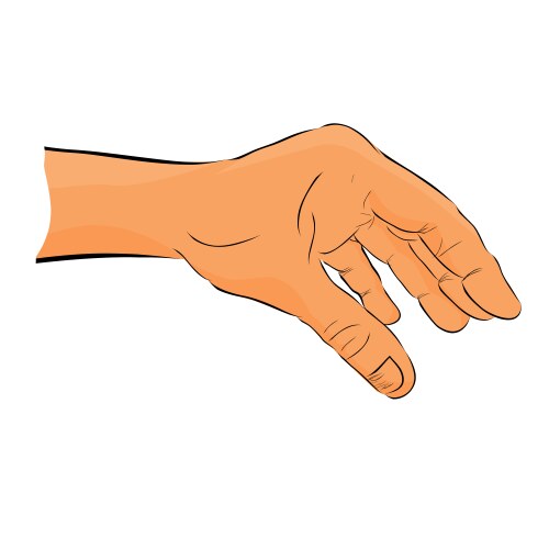 Hand - 6 holding and receive something set dp Vector Image