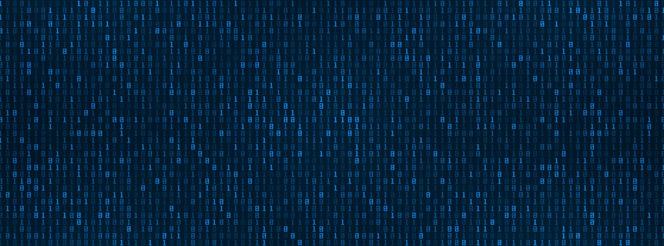 Digital binary code data background computer vector image