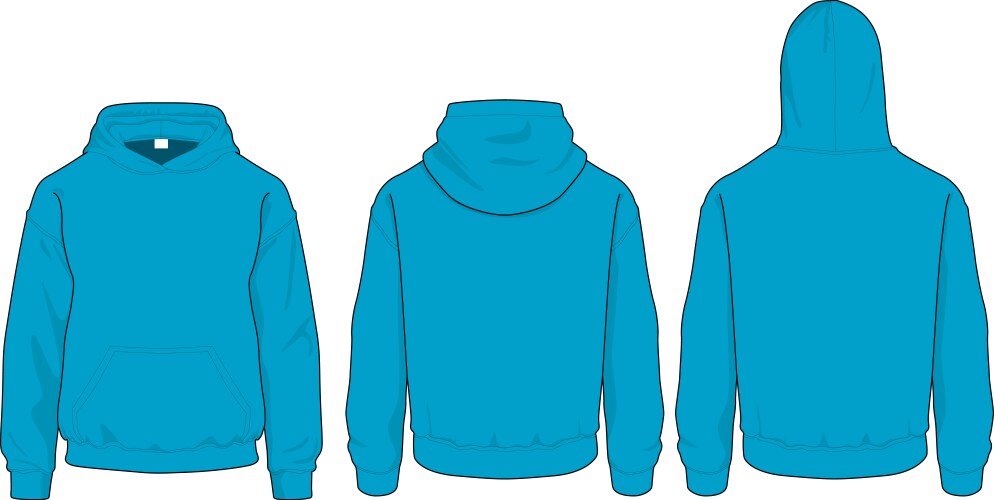 hoodie template vector image