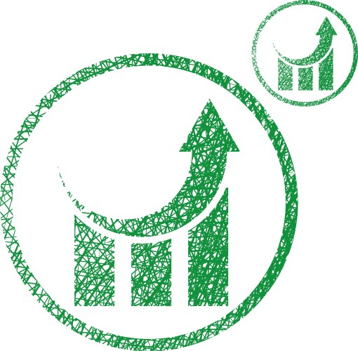 Graph growth graphics simple single color icon vector image