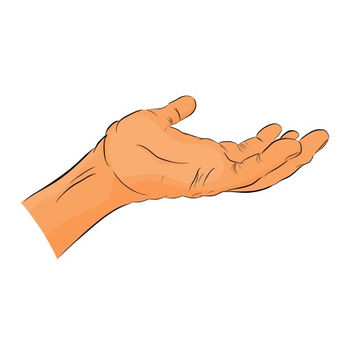 Hand - 6 holding and receive something set dp Vector Image