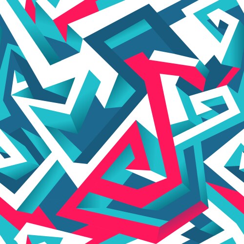 Pattern 80s seamless background retro Royalty Free Vector