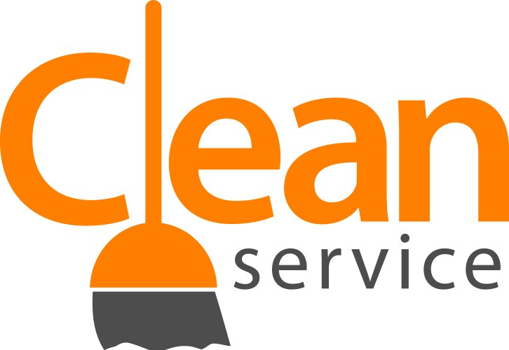 Clean service logo template design vector image