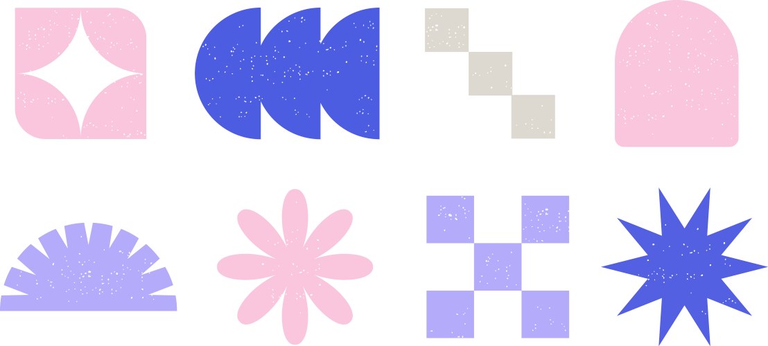 Y2K Geometric Shapes - Retro Aesthetic – Royalty-Free Vector | VectorStock