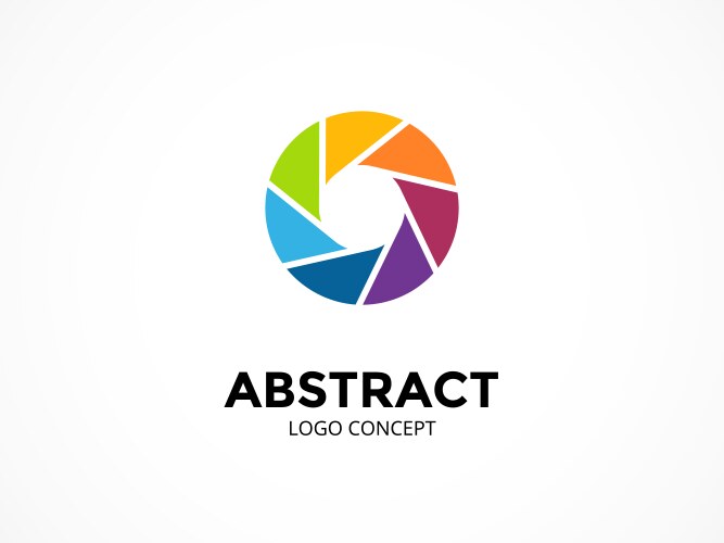 diaphragm logo template modern abstract vector