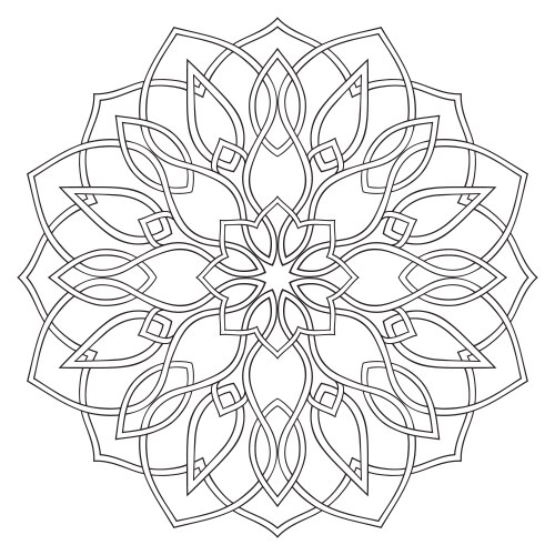 Intricate Geometric Mandala Vector Image