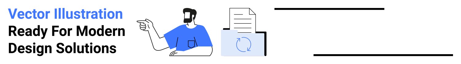 Man pointing with documents graphs and text vector image