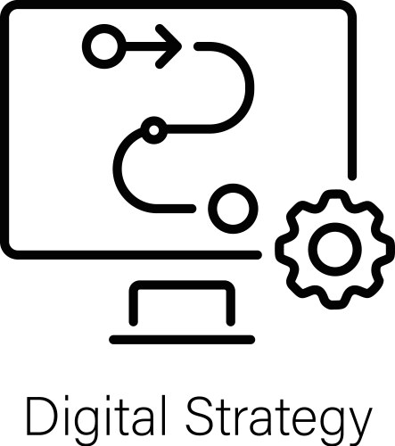 Digital strategy vector image