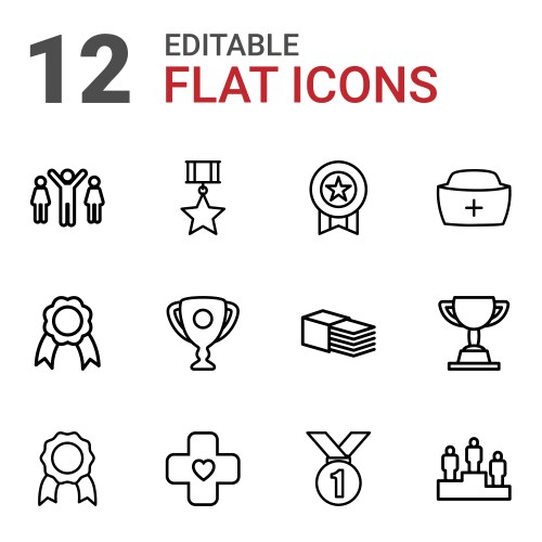 Vietnam signs black thin line icon set Royalty Free Vector