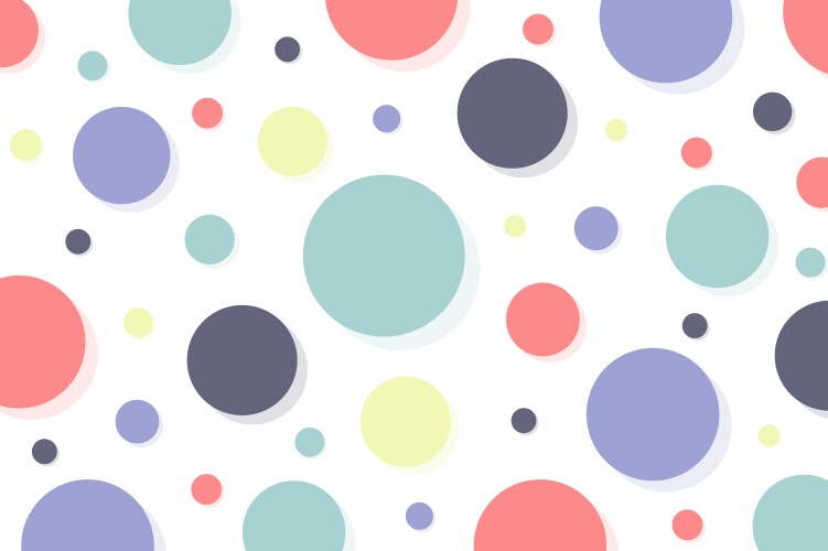 Abstract colorful random circles pattern design vector image