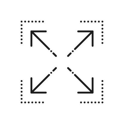 resize and scale reduce expand zoom symbol outline vector