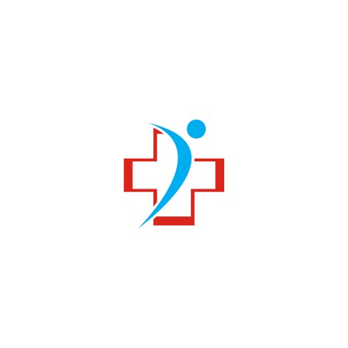 cross medic hospital wealth logo vector image