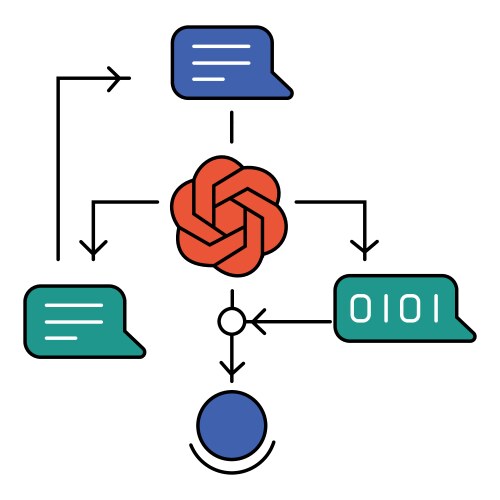 Chatgpt ai text processing model nlp icon design vector image