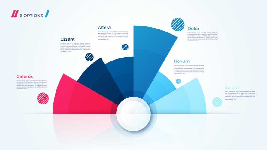 Circle chart design template for creating vector image