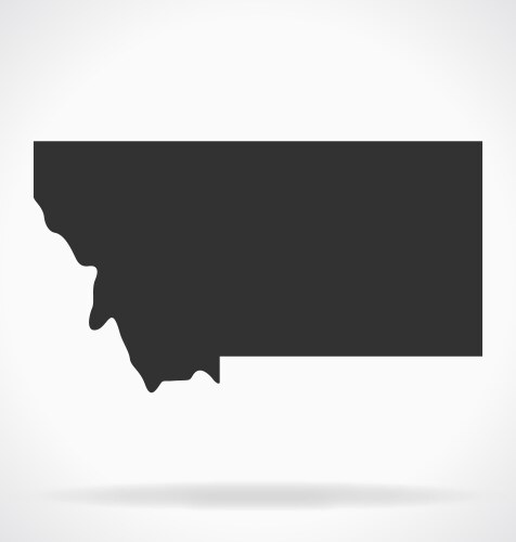 Montana mt map outline simplified Vector Image