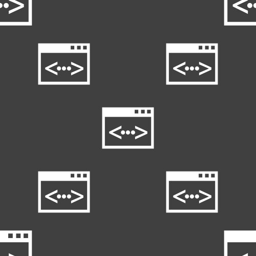 Code sign icon programmer symbol seamless pattern vector image