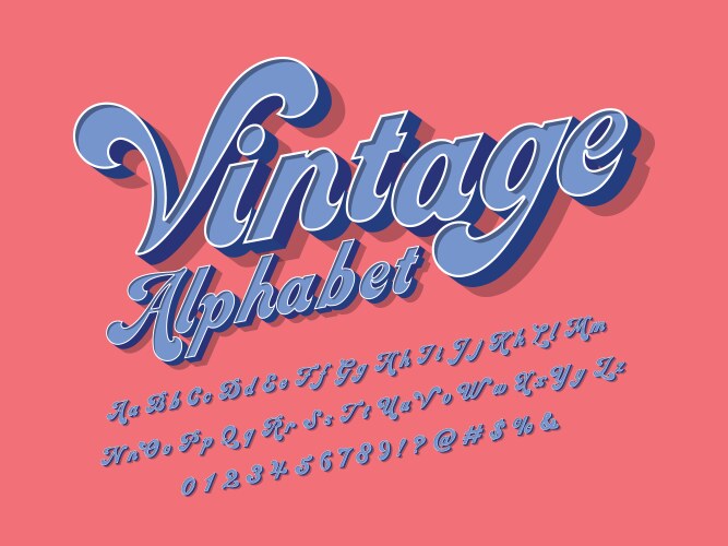 Groovy font Royalty Free Vector Image VectorStock