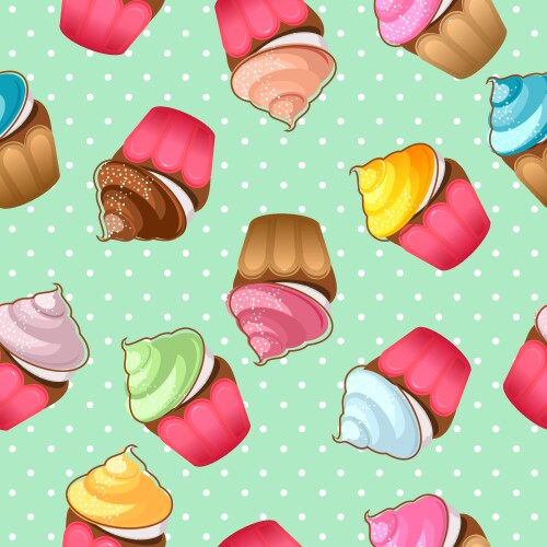 Seamless sweet baked pastries Royalty Free Vector Image
