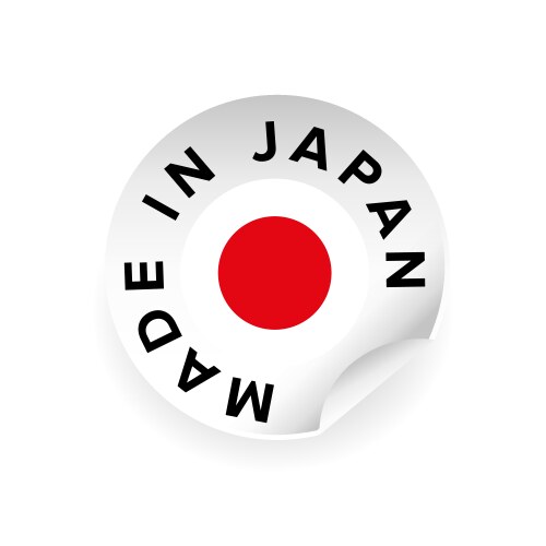 Japan Made Sticker Tag Vector Image