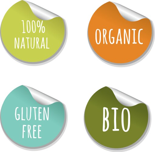 Natural label isolated transparent background Vector Image