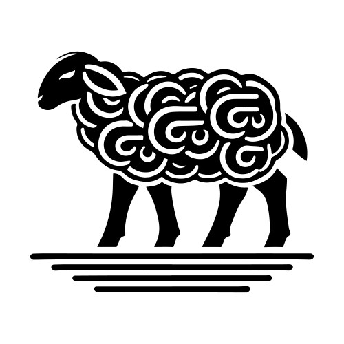 Unique dumba sheep silhouette for rustic – Royalty-Free Vector ...