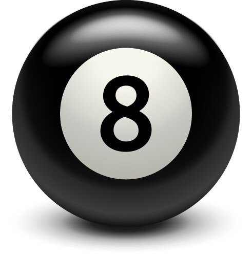 Magic 8 ball eight isolated Royalty Free Vector Image