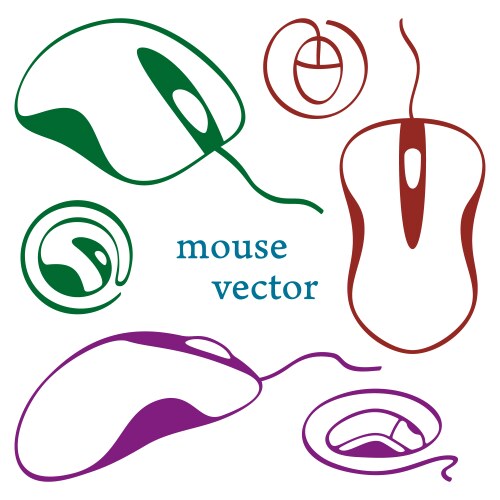 Mouse Icons - Computer Pointer Set vector image