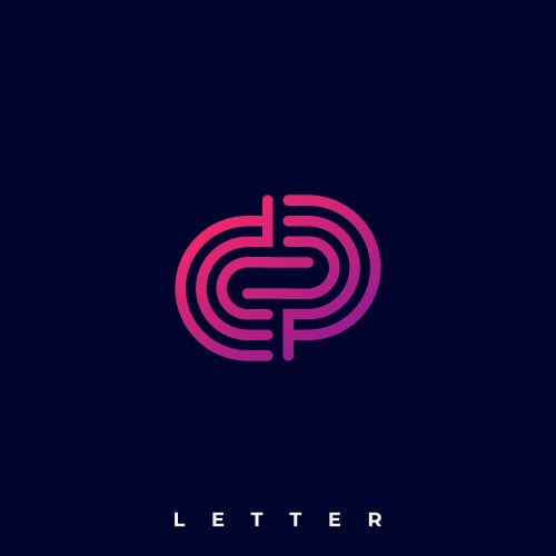 Single Abstract Letters Abstract letter template Royalty Free Vector Image